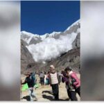 Watch as giant MEGA avalanche thunders down one of the world’s highest mountains in Nepal on October 26
