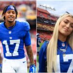 Wan’Dale Robinson’s GF Alyna Wampler drops romantic 5-word reaction to sharing a kiss with Giants WR on sidelines